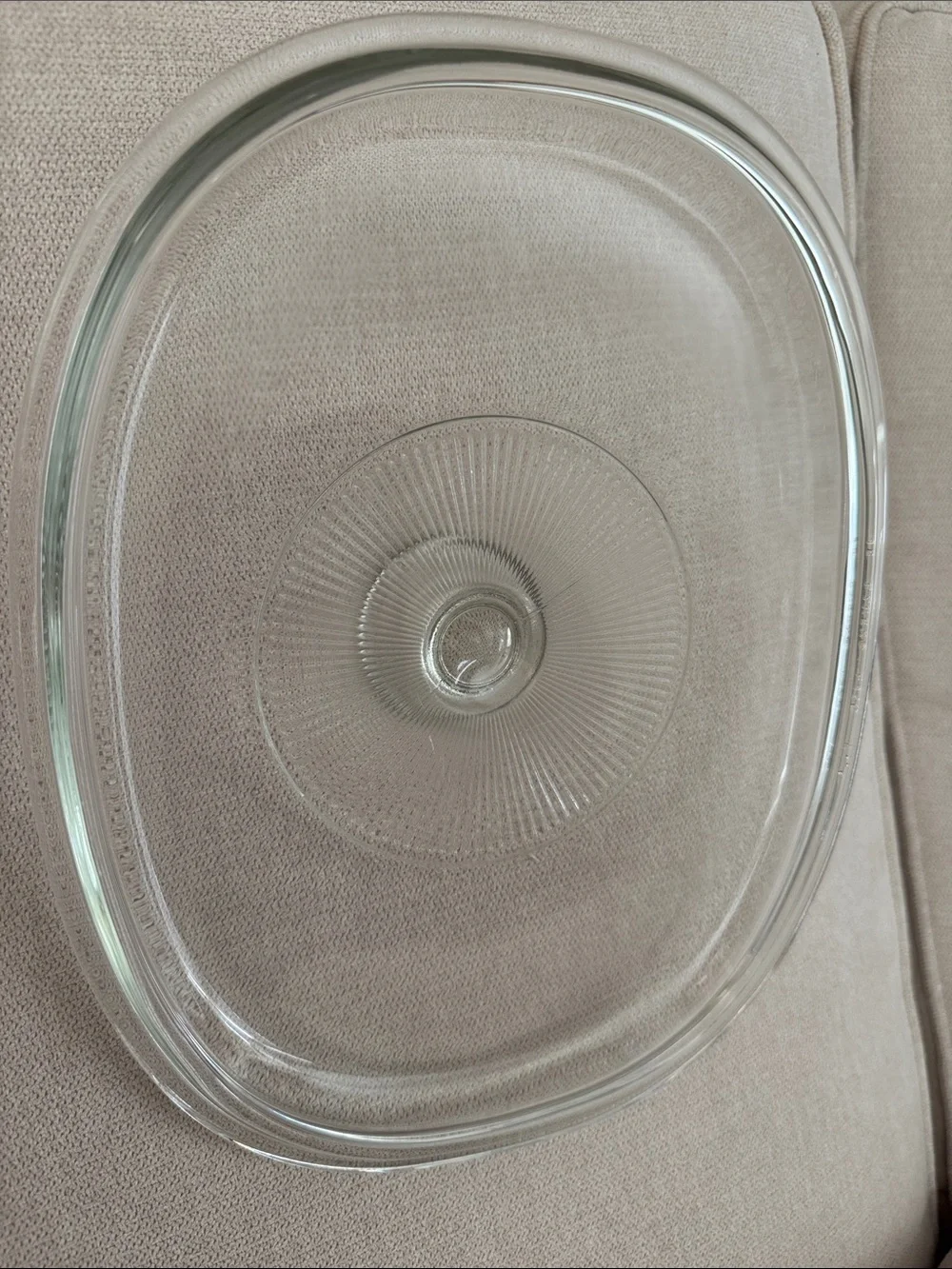 9x7” Pyrex Lid 18.  F12C.   A